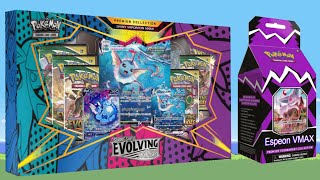 NEW Premium Boxes VAPOREON amp ESPEON VMAX Evolving Skies [upl. by Enamrahs]