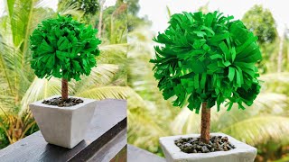 Easy Paper Tree Making  Plant Model For Ambiance [upl. by Aierbma]