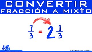 Convertir fracción en número mixto [upl. by Odrarej]