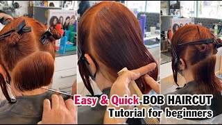 Easy amp Quick BOB Haircut Tutorial for beginners Step by step  Advanced bob Haircut [upl. by Azal658]