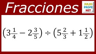 OPERACIONES COMBINADAS CON FRACCIONARIOS  Ejercicio 5 [upl. by Gladys]