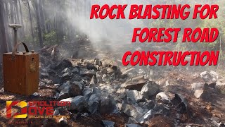 Rock Blasting For Forest Road Construction [upl. by Alad]