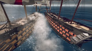 Santisíma Trinidad vs HMS Victory Epic Line Battle  Ultimate Admiral Age of Sail [upl. by Reginauld244]