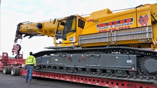 Transporting the Grove Crawler Crane from Conexpo [upl. by Acinehs376]