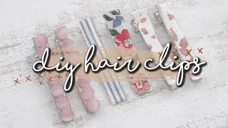 3 EASY DIY HAIR CLIPS [upl. by Yatnuahs]