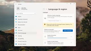 How To Add Language On Windows 11 Tutorial [upl. by Yrroc860]