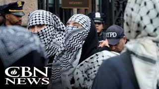 Violent AntiIsrael Protest Erupts at Barnard College [upl. by Roberson]