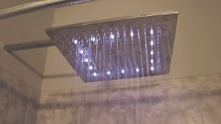 16 LED Rainfall Showerhead Must See [upl. by Llenad]