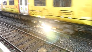 Merseyrail 507 009 making arcs at Birkdale station [upl. by Chev]