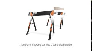 Sydney Tools  Toughbuilt C700 Sawhorse  Jobsite Table [upl. by Sabsay]