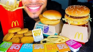 ASMR MCDONALDS MUKBANG  CHICKEN NUGGETS amp BIG MAC EATING CHALLENGE  NO TALKING BIG BITES [upl. by Anitserp]