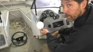 Installing HyDrive hydraulic steering in a boat [upl. by Nylireg]