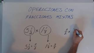 Operaciones con fracciones mixtas [upl. by Anairdna]