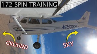 Spin Recovery Training in a Cessna 172 [upl. by Robyn]