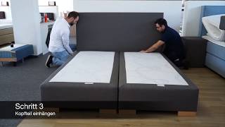 Boxspringbett Aufbau Montageanleitung für Boxspring Welt Betten [upl. by Barber]