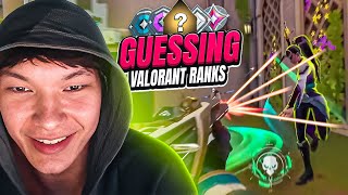 SINATRAA TRIES GUESSING VALORANT RANKS 💀 [upl. by Neral]