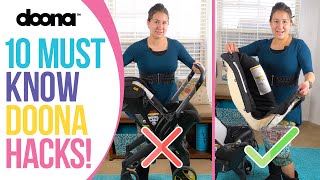 Doona Car Seat  Stroller  10 Must Know Hacks [upl. by Batsheva]