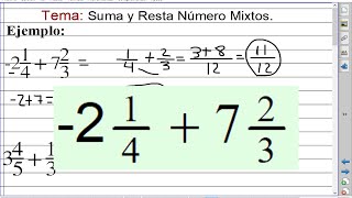 Suma y Resta de Números Mixtos [upl. by Navis994]