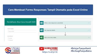 Membuat Response Ms Forms Otomatis Tampil Pada Ms Excel Online [upl. by Ethan]