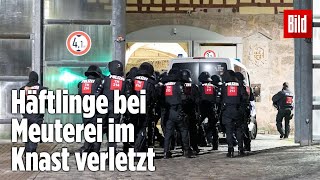 Gefängnismeuterei Polizei stürmt Knast in Thüringen  JVA Untermaßfeld [upl. by Nalyr]