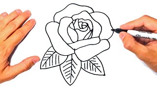 Cómo dibujar una Rosa Paso a Paso [upl. by Lardner378]